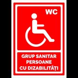 Indicator rosu pentru grup sanitar persoane cu dizabilitati